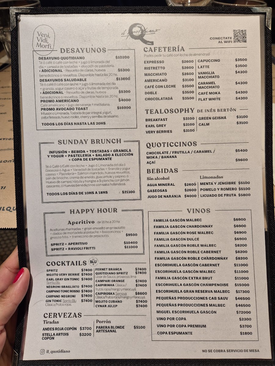 Quotidiano Bar de Pastas Recoleta Urban Mall Menu - Image 5